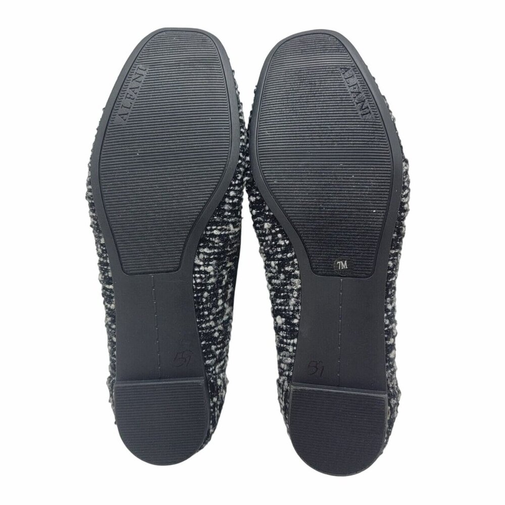 Alfani Women's Camroon T Ballet Flats Size 7 M Black/White ballerina shoes bow - Picture 4 of 6